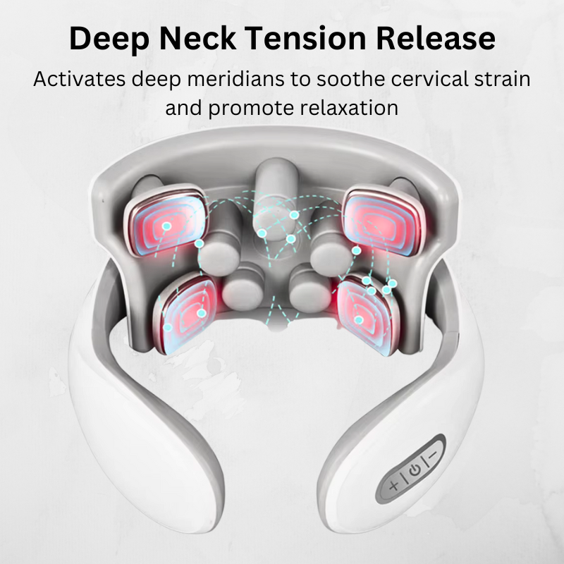 Smart Neck Massage Instrument Portable Shoulder Neck Massage Cervical Vertebra Health Care Vibrator Heating Compress Massage