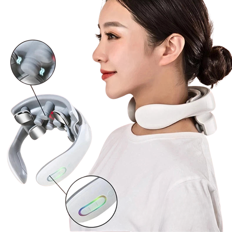 Smart Neck Massage Instrument Portable Shoulder Neck Massage Cervical Vertebra Health Care Vibrator Heating Compress Massage