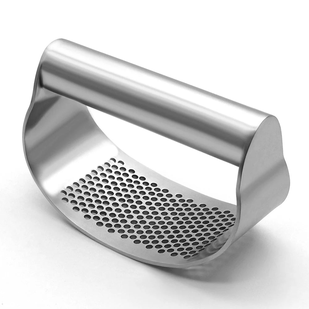 Garlic Press Rocker Stainless Steel, Garlic Mincer Tool, Sturdy Garlic Crusher Garlic Presser, Garlic Slicer & Grinder