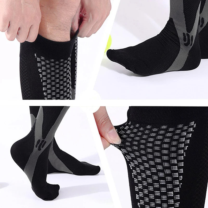 Compression Socks Medical Varicose Veins Nylon Medical Nursing Stockings Fit For Sports Black compression Socks For Anti Fatigue