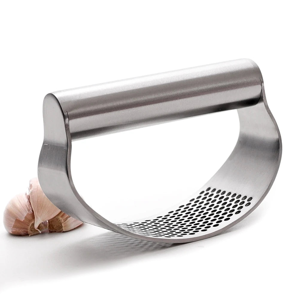 Garlic Press Rocker Stainless Steel, Garlic Mincer Tool, Sturdy Garlic Crusher Garlic Presser, Garlic Slicer & Grinder