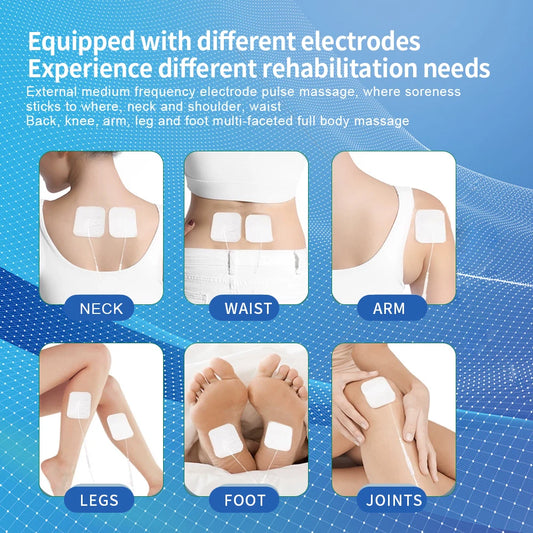 12 Modes Low Frequency Therapy Device TENS Machine EMS Muscle Stimulator Electronic Pulse Massager Myostimulation Apparatus