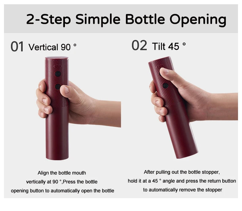 Electric Wine Bottle Opener Automatic Red Wine Corkscrew Rechargeable Wine Opener with Charging Base Tools Kitchen Accessories