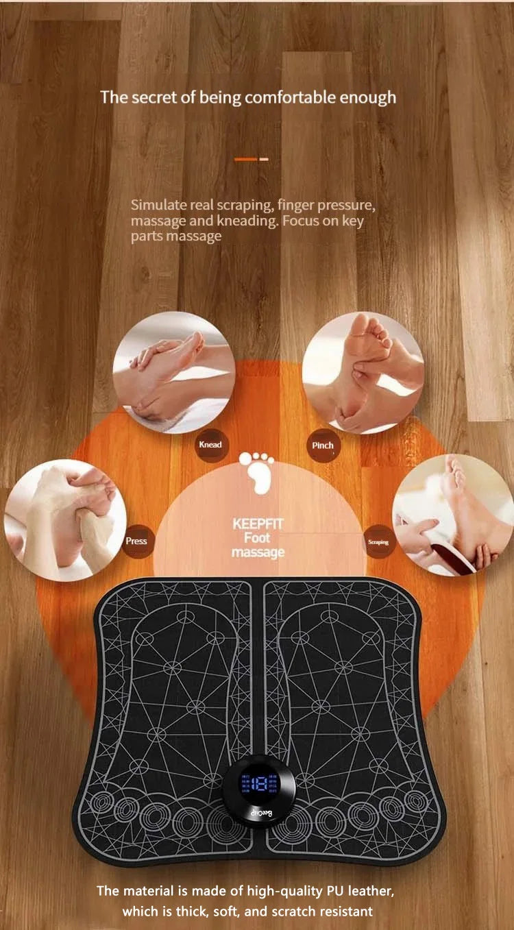 Foot Massager Foot Intelligent Massage Pad Relieve Fatigue Home Rechargeable Acupuncture Points Foot Therapy Machine