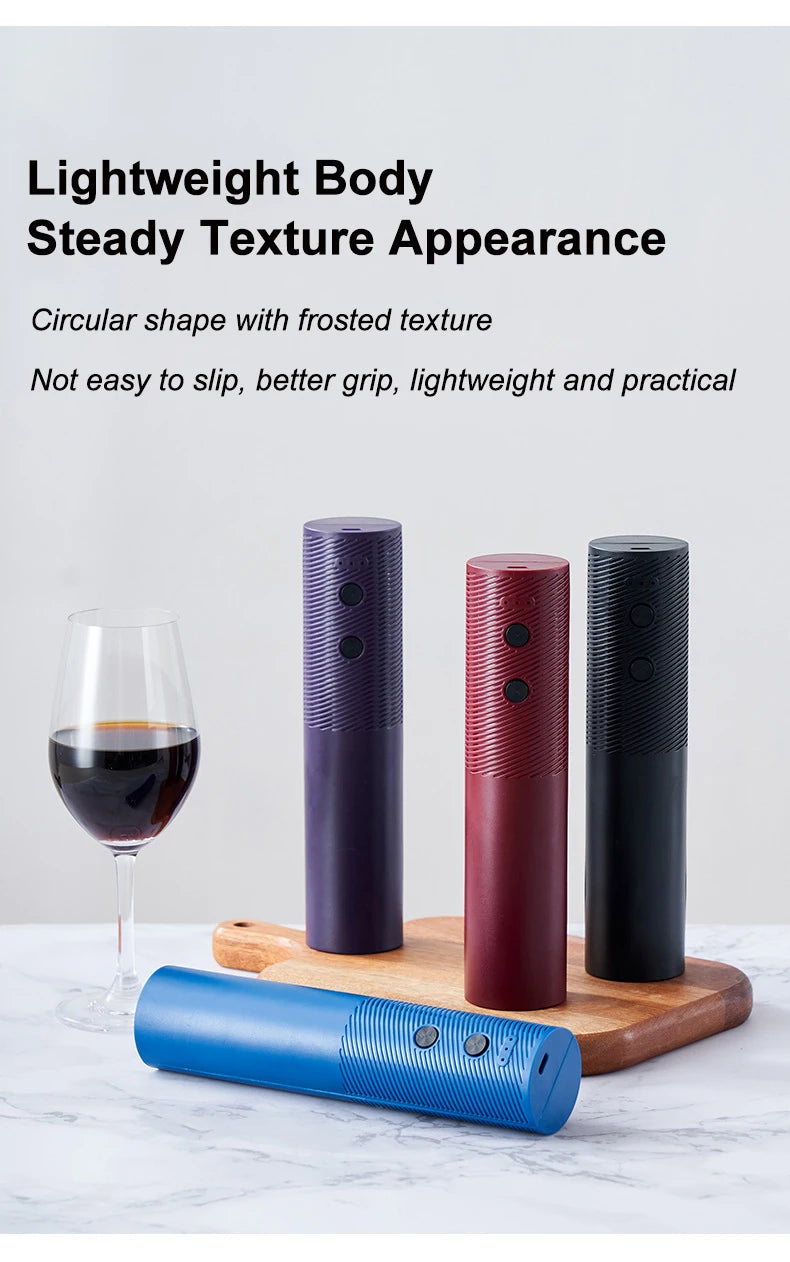 Electric Wine Bottle Opener Automatic Red Wine Corkscrew Rechargeable Wine Opener with Charging Base Tools Kitchen Accessories