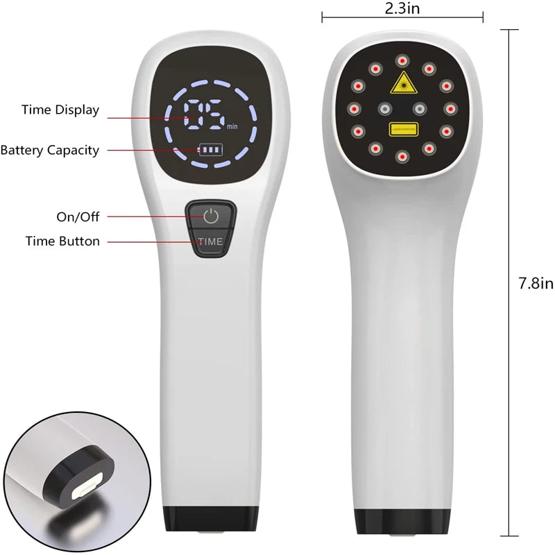 KTS Body Pain Laser Therapy Device 2x808nm LLLT Physiotherapy Equipment for Knee Pain Relief Arthritis Frozen shoulder Pet Pain