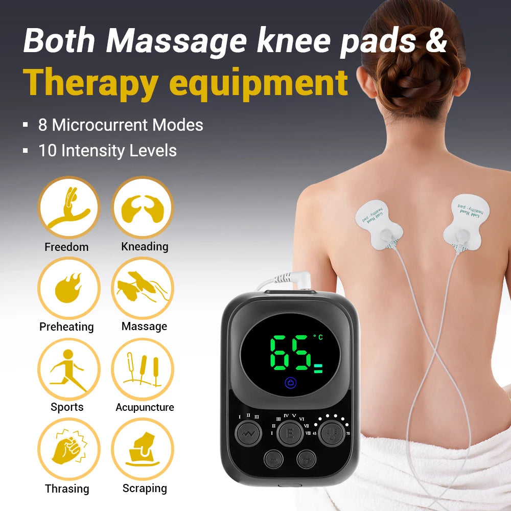 Electric Heating Shoulder Knee Massager Brace Joint Vibration Arthritis Pain Support Belt LED Detachable Controller With APP Use