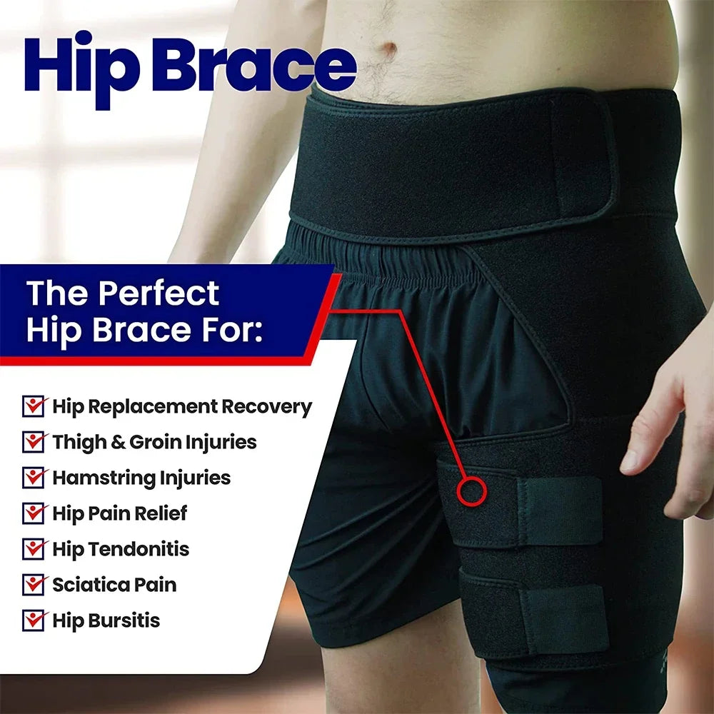 Hip Brace Thigh Compression Sleeve, Hamstring & Groin Compression Support Wrap for Hip Pain Relief, Sciatica,Quad Muscle Strains